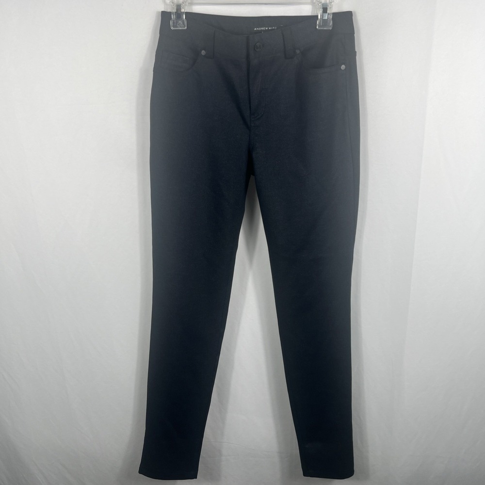 Andrew Marc Women's Navy Blue Pants Size 4 Stretchy New With Tags Washable - Picture 1 of 8